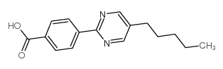 5-戊基嘧啶-2-基-4-苯甲酸结构式