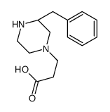 3-[(3R)-3-benzylpiperazin-1-yl]propanoic acid结构式