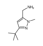 (3-tert-butyl-1-methyl-1H-pyrazol-5-yl)methanamine结构式