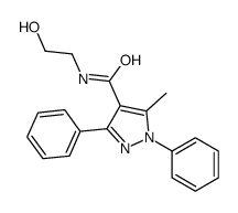 N-(2-hydroxyethyl)-5-methyl-1,3-diphenylpyrazole-4-carboxamide Structure