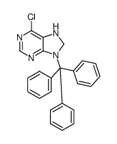 6-chloro-7,8-dihydro-9-tritylpurine Structure
