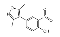 4-(3,5-dimethyl-1,2-oxazol-4-yl)-2-nitrophenol结构式