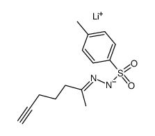 6-Heptyn-2-one tosylhydrazone lithium salt Structure