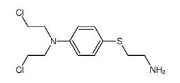 4-((2-aminoethyl)thio)-N,N-bis(2-chloroethyl)aniline结构式