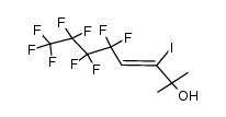 3-iodo-2-methyl-4-perfluorobutylbut-4-en-2-ol Structure