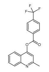 2-methylquinolin-4-yl 4-(trifluoromethyl)benzoate结构式