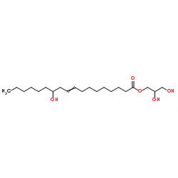 2,3-Dihydroxypropyl 12-hydroxy-9-octadecenoate Structure