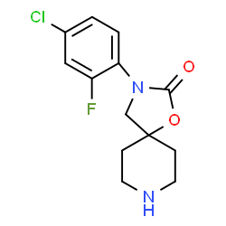 3-(4-Chloro-2-fluorophenyl)-1-oxa-3,8-diazaspiro-[4.5]decan-2-one Structure