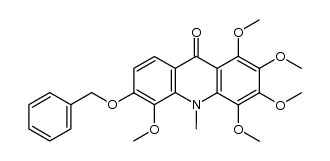 6-(benzyloxy)-10-methyl-1,2,3,4,5-pentamethoxyacridin-9-one结构式