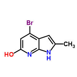 4-Bromo-2-methyl-1,7-dihydro-6H-pyrrolo[2,3-b]pyridin-6-one结构式