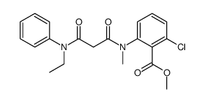 methyl 2-chloro-6-[[3-(ethyl(phenyl)amino)-3-oxopropanoyl]methylamino]benzoate Structure