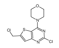 4-(2-chloro-6-(chloromethyl)thieno[3,2-d]pyrimidin-4-yl)morpholine Structure