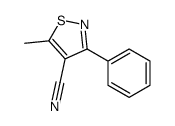 5-Methyl-3-phenylisothiazole-4-carbonitrile结构式