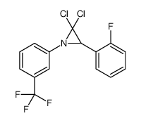 2,2-dichloro-3-(2-fluorophenyl)-1-[3-(trifluoromethyl)phenyl]aziridine Structure