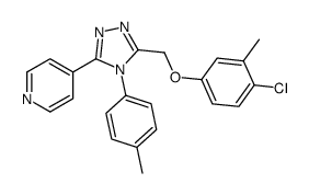 4-[5-[(4-chloro-3-methylphenoxy)methyl]-4-(4-methylphenyl)-1,2,4-triazol-3-yl]pyridine Structure