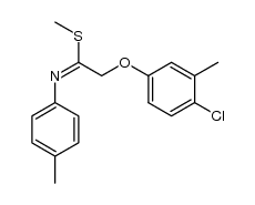 (E)-methyl 2-(4-chloro-3-methylphenoxy)-N-(p-tolyl)ethanimidothioate Structure