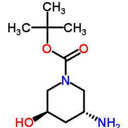 2-Methyl-2-propanyl (3R,5R)-3-amino-5-hydroxy-1-piperidinecarboxylate picture