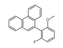 9-(2-fluoro-6-methoxyphenyl)phenanthrene结构式