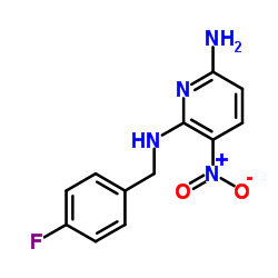 N2-(4-Fluorobenzyl)-3-nitro-2,6-pyridinediamine结构式