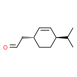 2-Cyclohexene-1-acetaldehyde,4-(1-methylethyl)-,(1R-trans)-(9CI) structure