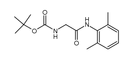 (+/-)-2-(tert-butoxycarbonyl)-amino-N-[(2,6-dimethyl)phenyl]acetamide Structure