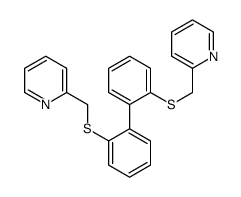 2-[[2-[2-(pyridin-2-ylmethylsulfanyl)phenyl]phenyl]sulfanylmethyl]pyridine结构式