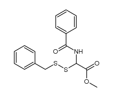 N-benzoyl-α-benzyldithioglycine methyl ester结构式