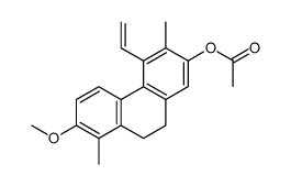 9,10-dihydro-7-methoxy-3,8-dimethyl-4-(2-propenyl)-2-phenanthrenol acetate Structure