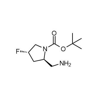 tert-Butyl (2R,4S)-2-(aminomethyl)-4-fluoropyrrolidine-1-carboxylate Structure