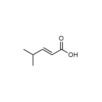 (E)-4-甲基戊-2-烯酸结构式
