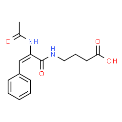 4-((2-(Acetylamino)-1-oxo-3-phenyl-2-propenyl)amino)butanoic acid结构式