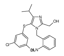 [1-[(2-aminophenyl)methyl]-5-(3,5-dichlorophenyl)sulfanyl-4-propan-2-ylimidazol-2-yl]methanol Structure