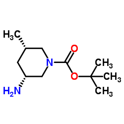 2-Methyl-2-propanyl (3R,5S)-3-amino-5-methyl-1-piperidinecarboxylate Structure