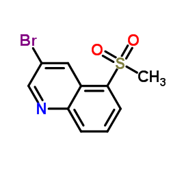 3-溴-5-(甲基磺酰基)喹啉结构式