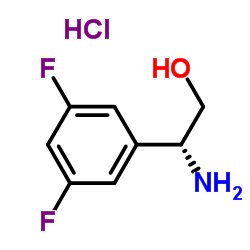 (R)-2-氨基-2-(3,5-二氟苯基)乙醇盐酸盐结构式