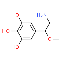 1,2-Benzenediol, 5-(2-amino-1-methoxyethyl)-3-methoxy- (9CI) structure