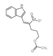 [5-(1H-indol-3-yl)-4-nitro-pent-4-enyl] acetate Structure