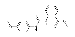 methyl 2-[3-(4-methoxyphenyl)ureido]benzoate结构式