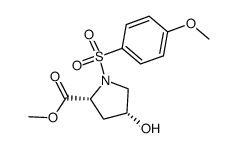 1N-(4-methoxybenzenesulfonyl)-2(R)-carbomethoxy-4(R)-hydroxypyrrolidine Structure