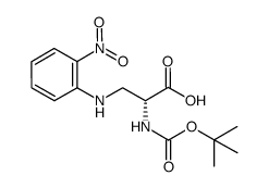 (R)-2-((叔丁氧基羰基)氨基)-3-((2-硝基苯基)氨基)丙酸结构式