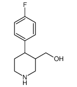 4-(4-fluorophenyl)-3-piperidinemethanol结构式