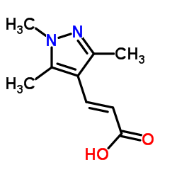 3-(1,3,5-trimethyl-1H-pyrazol-4-yl)acrylic acid structure