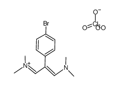 2-(4-Bromophenyl)-3-(dimethylamino)allylidene(dimethyl)ammonium perchlorate结构式