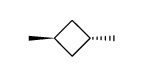trans-1,3-dimethylcyclobutane结构式