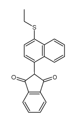 2-(4-ethylthio-1-naphthyl)-indan-1,3-dione Structure