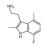 2-(7-fluoro-2,4-dimethyl-1H-indol-3-yl)ethan-1-amine Structure