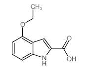 4-乙氧基-1H-吲哚-2-羧酸结构式