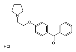 Phenyl{4-[2-(1-pyrrolidinyl)ethoxy]phenyl}methanone hydrochloride (1:1)结构式