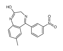 7-methyl-5-(3-nitrophenyl)-1,3-dihydro-1,4-benzodiazepin-2-one结构式