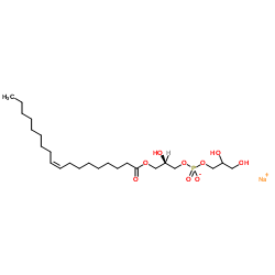 1-油酰基-2-羟基-sn-甘油-3-磷酸-(1'-rac-甘油)(钠盐)图片